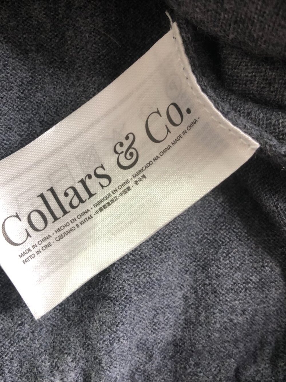 Collars & Co Pullover Sweater Mens XL Gray Australian Merino Wool 1/4 Zip - Picture 7 of 10